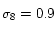 \sigma_8=0.9