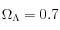 \Omega_\Lambda=0.7